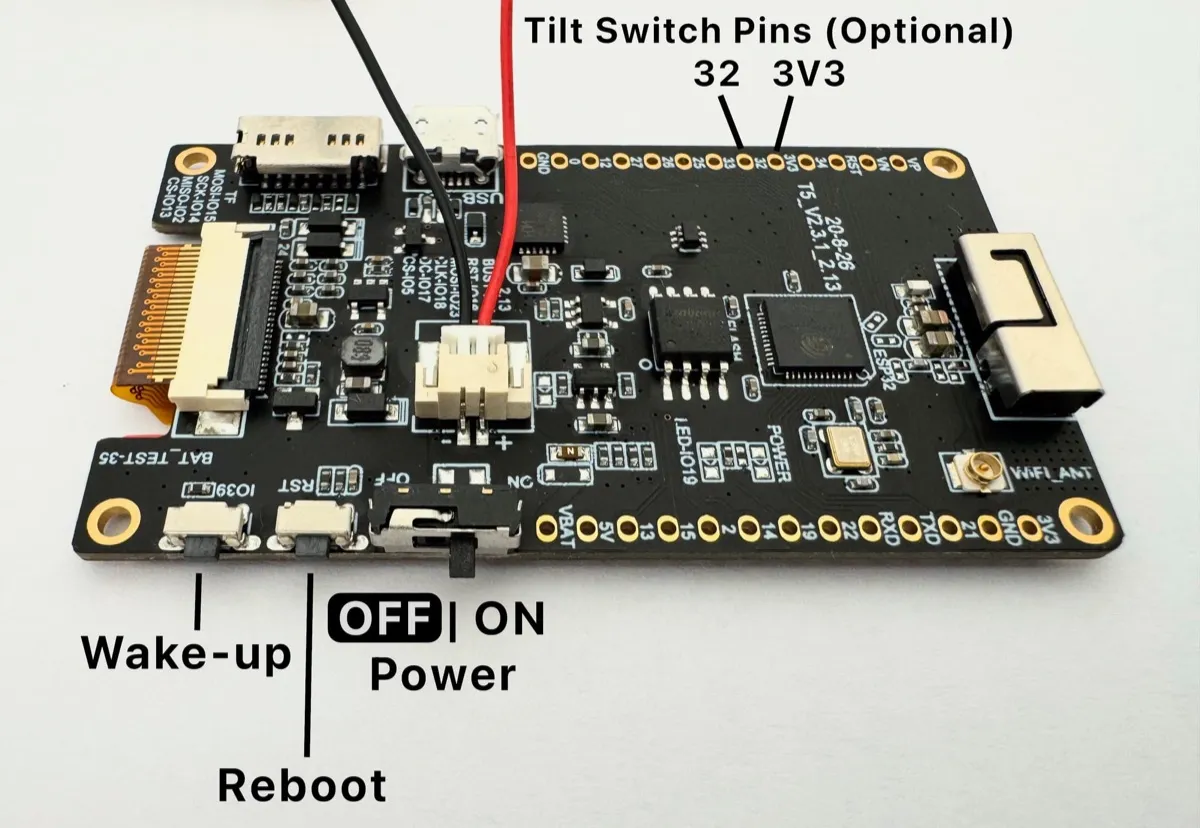 Lilygo T5 2.13 inch Controls